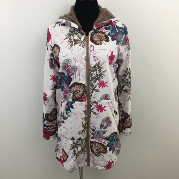 Faux Fur & Hooded Zipper Jacket - Picture 4 of 10